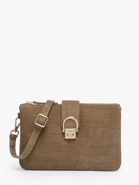 Shoulder Bag Equestre Croco Leather Etrier Brown equestre croco EECQ0143