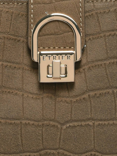 Satchel M Equestre Croco Leather Etrier Brown equestre croco EEQC142M other view 4
